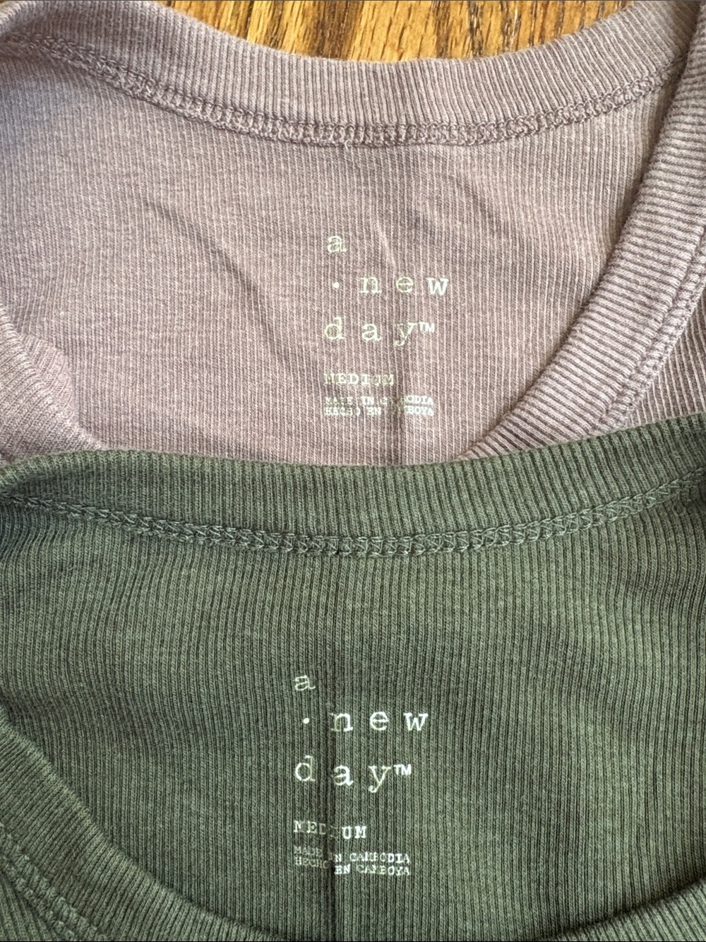 A New Day Slim Fit Ribbed Tanks - Olive & Brown - Picture 2 of 4